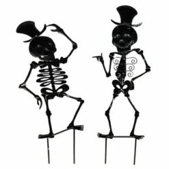 Direct International Home & Garden 18.75" Boney Skeletons Halloween Tie Top Hat Direct Designs International - Decorative Garden Stakes -Cheap Garden Decor Store unnamed file 4871