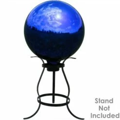 Sunnydaze Decor Sunnydaze Indoor/Outdoor Reflective Mirrored Surface Garden Gazing Globe Ball with Stemmed Bottom and Rubber Cap - 10" Diameter - Blue -Cheap Garden Decor Store unnamed file 4917