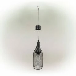 Alpine Corporation Alpine Solar Hanging Mesh Glass Lantern Black -Cheap Garden Decor Store unnamed file 4927