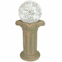 Sunnydaze Decor Sunnydaze Roman Pedestal Indoor/Outdoor Column-Style Gazing Globe Stand for 10 to 12-Inch Garden Spheres - 16" H - Autumn Leaf -Cheap Garden Decor Store unnamed file 4945
