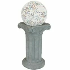 Sunnydaze Decor Sunnydaze Roman Pedestal Indoor/Outdoor Column-Style Gazing Globe Stand for 10 to 12-Inch Garden Spheres - 16" H - Travertine -Cheap Garden Decor Store unnamed file 4951