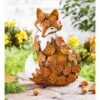 Wind & Weather Handcrafted Metal Fox Sculpture Draped in Fall Leaves -Cheap Garden Decor Store unnamed file 496