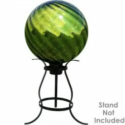 Sunnydaze Decor Sunnydaze Indoor/Outdoor Rippled Reflective Mirrored Surface Gazing Globe Glass Garden Ball with Stemmed Bottom and Rubber Cap - 10" Diameter - Green -Cheap Garden Decor Store unnamed file 4968