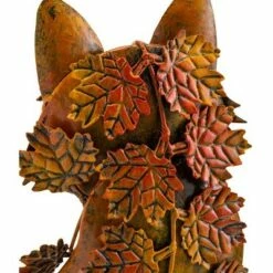 Wind & Weather Handcrafted Metal Fox Sculpture Draped in Fall Leaves 7 Wind & Weather Handcrafted Metal Fox Sculpture Draped in Fall Leaves -Cheap Garden Decor Store unnamed file 499