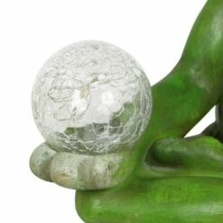 10" Resin Solar Yoga Frog Holding 2 Glass Jars Garden Statue Green - Exhart -Cheap Garden Decor Store unnamed file 50
