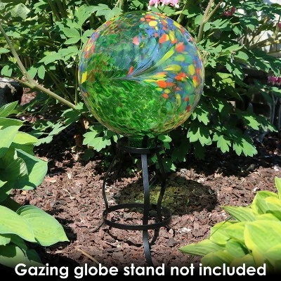 Sunnydaze Decor Sunnydaze Indoor/Outdoor Artistic Glass Gazing Ball Globe for Lawn, Patio or Indoors - 10" Diameter - Green - 2-Pack 4 Sunnydaze Decor Sunnydaze Indoor/Outdoor Artistic Glass Gazing Ball Globe for Lawn, Patio or Indoors - 10" Diameter - Green - 2-Pack - Image 2