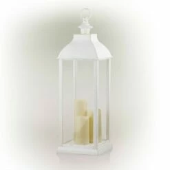Alpine Corporation Alpine 28" Candlelit Lantern with LED Lights White 11 Alpine Corporation Alpine 28" Candlelit Lantern with LED Lights White -Cheap Garden Decor Store unnamed file 5039