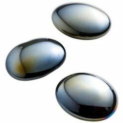 VivaTerra Organic Shaped Iridescent Glass Stones, Set of 3