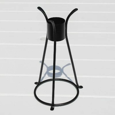 13.5" Iron Trestle II Gazing Globe Ball Stand Black - ACHLA Designs 2 13.5" Iron Trestle II Gazing Globe Ball Stand Black - ACHLA Designs