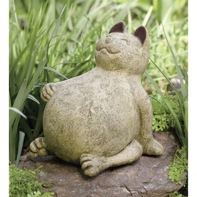 Wind & Weather Handcrafted Volcanic Ash Lucky Cat Indoor/Outdoor Sculpture 1 Wind & Weather Handcrafted Volcanic Ash Lucky Cat Indoor/Outdoor Sculpture