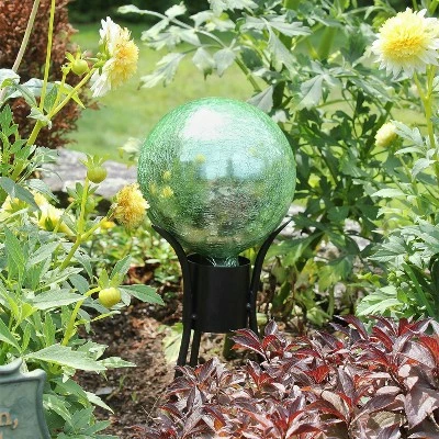 13.5" Iron Trestle II Gazing Globe Ball Stand Black - ACHLA Designs 12 13.5" Iron Trestle II Gazing Globe Ball Stand Black - ACHLA Designs - Image 11