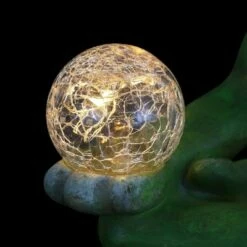 10" Resin Solar Yoga Frog Holding 2 Glass Jars Garden Statue Green - Exhart -Cheap Garden Decor Store unnamed file 51