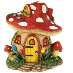 HearthSong 9"H Weather-Resistant Fairy Village House for Indoor and Outdoor Decor -Cheap Garden Decor Store unnamed file 5118