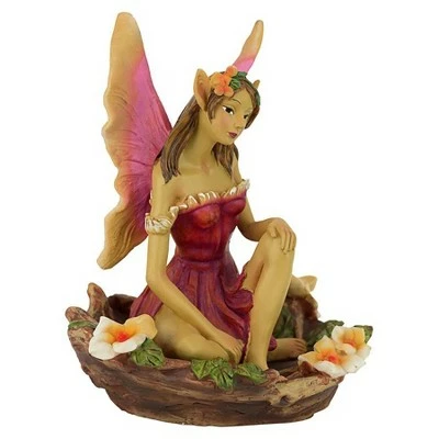 Design Toscano The Red And Green Fairy Of Acorn Hollow Statues 3 Design Toscano The Red And Green Fairy Of Acorn Hollow Statues