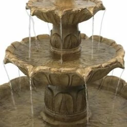 Sunnydaze Decor Sunnydaze 46"H Electric Polystone 3-Tier Classic Tulip Outdoor Water Fountain, Garden Stone Finish -Cheap Garden Decor Store unnamed file 5248