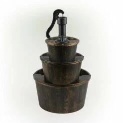 Alpine Corporation 40" Three Tier Pump and Barrels Fountain Brown -Cheap Garden Decor Store unnamed file 5254