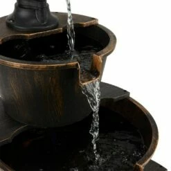 Alpine Corporation 40" Three Tier Pump and Barrels Fountain Brown -Cheap Garden Decor Store unnamed file 5255