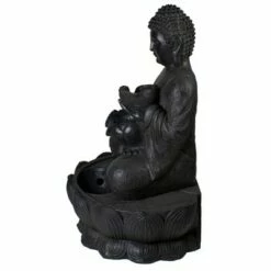 Northlight 31.5" Black Buddha in a Flower Outdoor Garden Water Fountain -Cheap Garden Decor Store unnamed file 5259