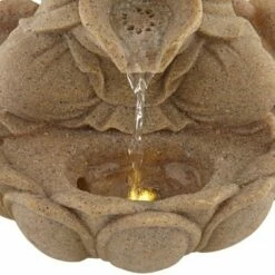 John Timberland Zen Buddha Outdoor Water Fountain with Light LED 14" High Faux Stone Resin Meditation Decor for Garden Patio Yard -Cheap Garden Decor Store unnamed file 5264