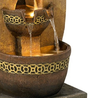 John Timberland Outdoor Floor Water Fountain Four Bowl Cascading Waterfall 41" Tall for Yard Garden Lawn 6 John Timberland Outdoor Floor Water Fountain Four Bowl Cascading Waterfall 41" Tall for Yard Garden Lawn - Image 4