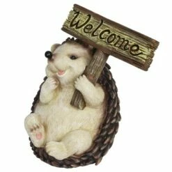 8.27" Resin Welcome Sign Hedgehog Statue Pink - Exhart -Cheap Garden Decor Store unnamed file 533