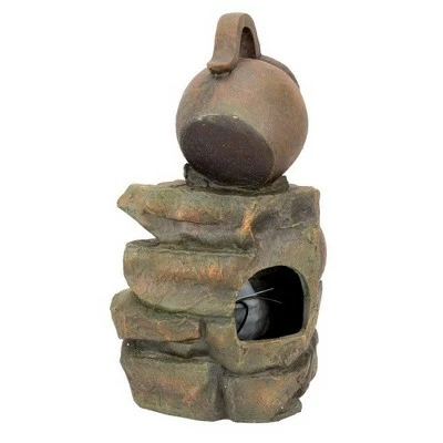 LaTaverna Cascading Urns Illuminated Garden Fountain - Acorn Hollow 6 LaTaverna Cascading Urns Illuminated Garden Fountain - Acorn Hollow - Image 4