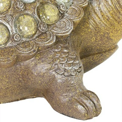7.09" Resin and Glass Beaded Turtle Statue Silver - Exhart 4 7.09" Resin and Glass Beaded Turtle Statue Silver - Exhart - Image 2