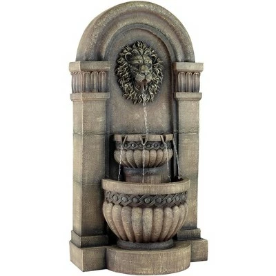 John Timberland Roman Outdoor Floor Water Fountain with Light LED 50" High 2-Tier Lion Face for Yard Garden Patio Deck Home 7 John Timberland Roman Outdoor Floor Water Fountain with Light LED 50" High 2-Tier Lion Face for Yard Garden Patio Deck Home - Image 5
