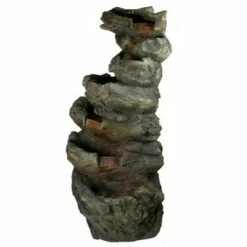 Northlight 42" Gray Lighted Rock Outdoor Garden Water Fountain -Cheap Garden Decor Store unnamed file 5392