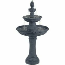 John Timberland Italian Outdoor Floor Water Fountain 44" High 3 Tiered Pineapple Bowls for Yard Garden Patio Deck Home -Cheap Garden Decor Store unnamed file 5396
