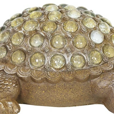 7.09" Resin and Glass Beaded Turtle Statue Silver - Exhart 6 7.09" Resin and Glass Beaded Turtle Statue Silver - Exhart - Image 4