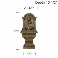 John Timberland Mediterranean Outdoor Wall Water Fountain with Light LED 51" High Royal Lions Head 3 Tiered for Yard Garden Patio 12 John Timberland Mediterranean Outdoor Wall Water Fountain with Light LED 51" High Royal Lions Head 3 Tiered for Yard Garden Patio -Cheap Garden Decor Store unnamed file 5407