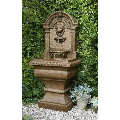 John Timberland Mediterranean Outdoor Wall Water Fountain with Light LED 51" High Royal Lions Head 3 Tiered for Yard Garden Patio 8 John Timberland Mediterranean Outdoor Wall Water Fountain with Light LED 51" High Royal Lions Head 3 Tiered for Yard Garden Patio - Image 6