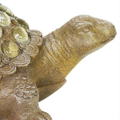 7.09" Resin and Glass Beaded Turtle Statue Silver - Exhart 7 7.09" Resin and Glass Beaded Turtle Statue Silver - Exhart - Image 5