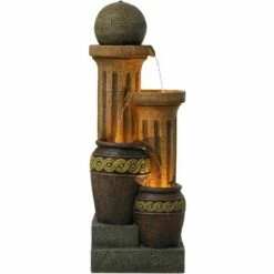 John Timberland Outdoor Floor Water Fountain 50" Sphere Jugs Floor Column with LED Light for Yard Garden Lawn -Cheap Garden Decor Store unnamed file 5412