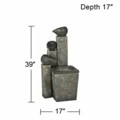 John Timberland Asian Zen Outdoor Floor Water Fountain with Light LED 39" High Cascading for Yard Garden Patio Deck Home -Cheap Garden Decor Store unnamed file 5419