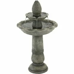 John Timberland Italian Outdoor Floor Water Fountain 35" High 2 Tiered Pineapple Bird Bath for Yard Garden Patio Deck Home 12 John Timberland Italian Outdoor Floor Water Fountain 35" High 2 Tiered Pineapple Bird Bath for Yard Garden Patio Deck Home -Cheap Garden Decor Store unnamed file 5427
