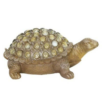 7.09" Resin and Glass Beaded Turtle Statue Silver - Exhart 9 7.09" Resin and Glass Beaded Turtle Statue Silver - Exhart - Image 7
