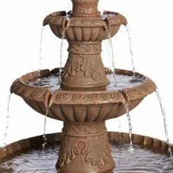 John Timberland European Rustic Outdoor Floor Water Fountain with Light LED 45 3/4" High 3-Tiered for Garden Patio Yard Deck Home -Cheap Garden Decor Store unnamed file 5461