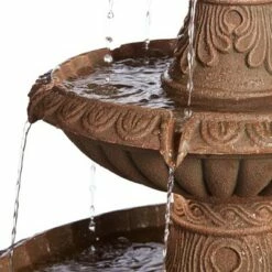 John Timberland European Rustic Outdoor Floor Water Fountain with Light LED 45 3/4" High 3-Tiered for Garden Patio Yard Deck Home -Cheap Garden Decor Store unnamed file 5462