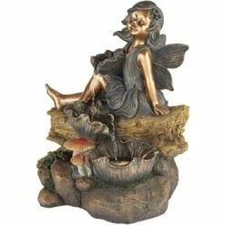 John Timberland Outdoor Cascading Water Fountain with Light LED 22" High Bronze Fairy Garden Patio Yard Deck Home Lawn Porch House -Cheap Garden Decor Store unnamed file 5479