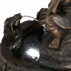 John Timberland Outdoor Floor Fountain with Light LED 26" High Two Kids Over Pond for Garden Patio Backyard Deck Home Porch House -Cheap Garden Decor Store unnamed file 5482