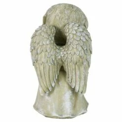 15.94" Resin Dog Angel Reading Book Statue Gray - Exhart -Cheap Garden Decor Store unnamed file 549