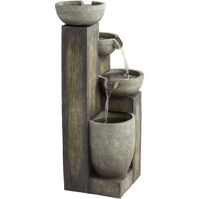 John Timberland Rustic Outdoor Floor Water Fountain with Light LED 40 1/2" High Cascading for Yard Garden Patio Deck Home 8 John Timberland Rustic Outdoor Floor Water Fountain with Light LED 40 1/2" High Cascading for Yard Garden Patio Deck Home - Image 6