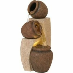 John Timberland Rustic Outdoor Floor Water Fountain with Light LED 30" High Cascading Tipping Jugs for Yard Garden Patio Deck Home -Cheap Garden Decor Store unnamed file 5511