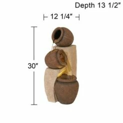 John Timberland Rustic Outdoor Floor Water Fountain with Light LED 30" High Cascading Tipping Jugs for Yard Garden Patio Deck Home -Cheap Garden Decor Store unnamed file 5513