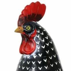 11.81" Resin Polka Dot Rooster Statue Black/White - Exhart 12 11.81" Resin Polka Dot Rooster Statue Black/White - Exhart -Cheap Garden Decor Store unnamed file 552