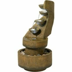 John Timberland Modern Zen Outdoor Floor Water Fountain with Light LED 39 1/2" High Cascading for Yard Garden Patio Deck Home -Cheap Garden Decor Store unnamed file 5523