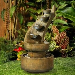 John Timberland Modern Zen Outdoor Floor Water Fountain with Light LED 39 1/2" High Cascading for Yard Garden Patio Deck Home -Cheap Garden Decor Store unnamed file 5527