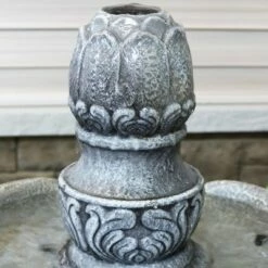 Sunnydaze Decor Sunnydaze 50"H Electric Fiberglass Reinforced Concrete 2-Tier French Garden Design Outdoor Water Fountain, Dusty Gray -Cheap Garden Decor Store unnamed file 5545